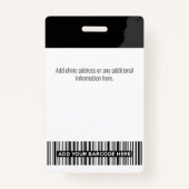 Badge Médecin sur mesure, Infirmière, Aide en santé - ID (Dos)