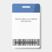 Badge Médecin sur mesure, Infirmière, Aide en santé - ID (Arrière)