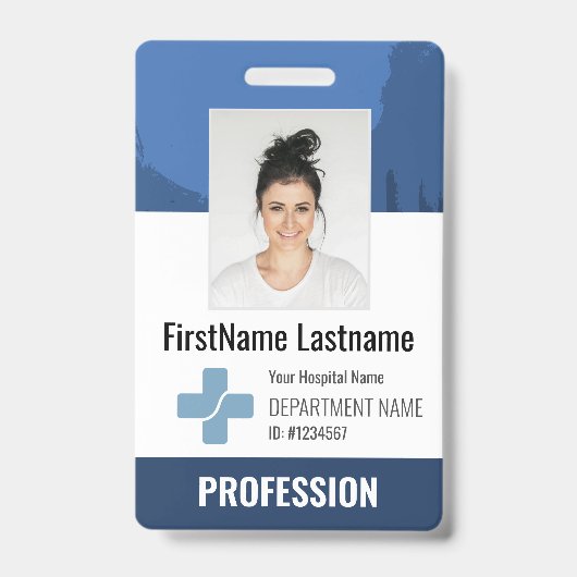 Badge Médecin sur mesure, Infirmière, Aide en santé - ID (Avant)