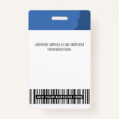 Badge Médecin sur mesure, Infirmière, Aide en santé - ID (Dos)