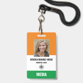 BADGE MÉDIA POUR ÉVÉNEMENT SPÉCIAL - Badge d'ident (Avant avec lanière)