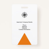 BADGE MÉDIAS D'ENTREPRISE I.D. ÉVÉNEMENT PRESSE PASS (Dos)