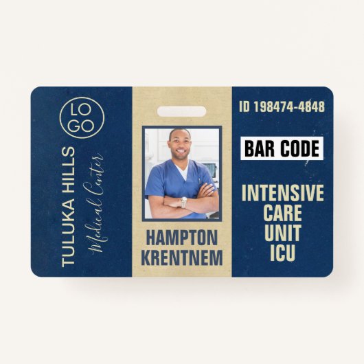 Badge Medica Photo ID Navy Blues (Devant)