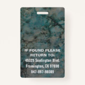 Badge Medica Photo ID peint en blues (Dos)