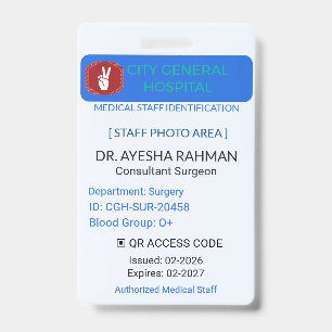Badge médical Badge d'infirmière   ID sécurisé