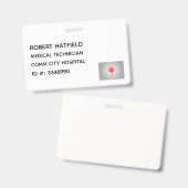 Badge Médical d'Hôpital (Avant & arrière)