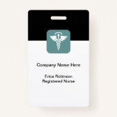Badge Médicale Accueil Santé Champ Nom du personnel Badg (Dos)