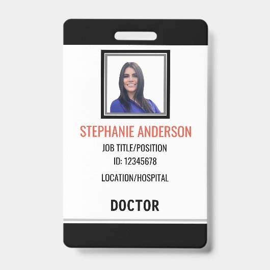 Badge Médicale de l'employé de l'hôpital (Avant)