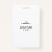 Badge Médicale Stethoscope Blue TRAVEL INFIRMIER (Dos)