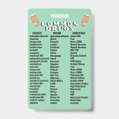 Badge Médicaments communs 2.0 (Back)