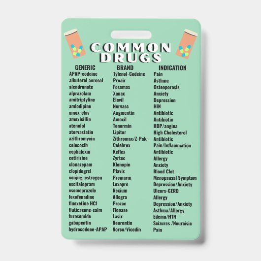 Badge Médicaments communs 2.0 (Front)