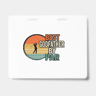 Badge Meilleur Parrain par Par Vintage Golf Vector Desig