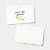 Badge Meilleur patron du monde (Avant & arrière)