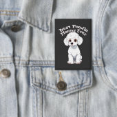 Badge Meilleure maman caniche, maman caniche (Insitu)
