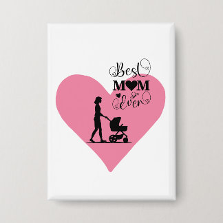 Badge "Meilleure maman jamais - Moments de coeur"