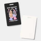 Badge Meilleurs Amis Pour Toujours (Avant & arrière)