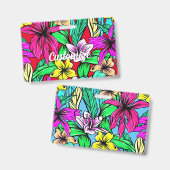 Badge Mélange de fleurs tropicales Thunder_Cove (Avant & arrière)