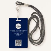 Badge Membre d'équipage personnalisé QR Code événement B (Derrière avec lanière)