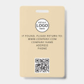 Badge Membre d'équipage personnalisé QR Code événement G (Dos)