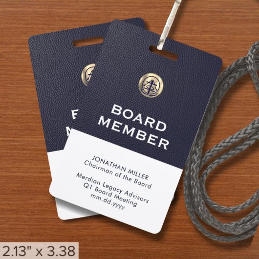 Badge Membre du conseil professionnel Lanyard