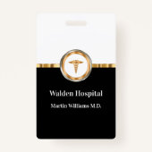 Badge Membre du personnel de l'établissement Médicale cl (Dos)