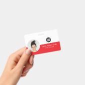 Badge Même avant et arrière | Photo de l'employé, Logo, (Manuel / portable)