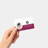 Badge Même avant et arrière | Photo de l'employé, logo,  (Manuel / portable)