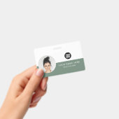 Badge Même avant et même arrière | Photo de l'employé, l (Manuel / portable)