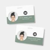 Badge Même avant et même arrière | Photo de l'employé, l (Avant & arrière)