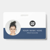 Badge Même avant et même arrière | Photo de l'employé, l (Back)