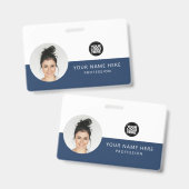 Badge Même avant et même arrière | Photo de l'employé, l (Front & Back)