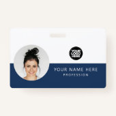 Badge Même avant et même arrière | Photo de l'employé, l (Dos)