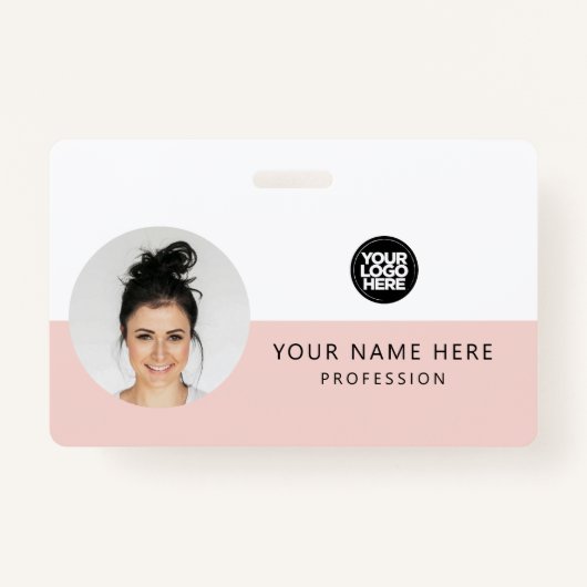 Badge Même avant et même arrière | Photo de l'employé, l (Devant)