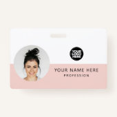 Badge Même avant et même arrière | Photo de l'employé, l (Dos)