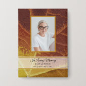 Badge Mémorial funéraire des feuilles d'automne (Recto)