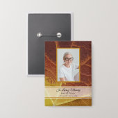 Badge Mémorial funéraire des feuilles d'automne (Recto/Verso)