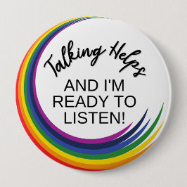 BADGE Mental Health Awareness | Talkhulp Ronde Button 4,0 Cm