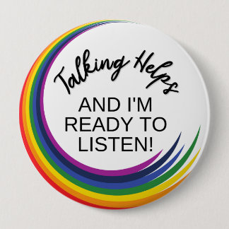 BADGE Mental Health Awareness | Talkhulp Ronde Button 4,0 Cm