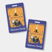 Badge Merci d'anniversaire d'Halloween (Avant & arrière)