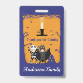 Badge Merci d'anniversaire d'Halloween (Arrière)