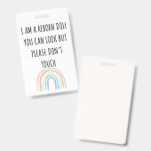 Badge Merci de ne pas toucher l'étiquette de siège auto  (Avant & arrière)