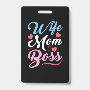Badge Mère Art Épouse Maman Patronne