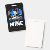 Badge Mère Art Fière Police Maman (Avant & arrière)