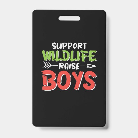 Badge Mère Art Support Wildlife Raise Boys (Avant)