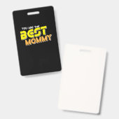 Badge Mère Art Vous Êtes La Meilleure Maman (Avant & arrière)
