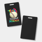 Badge Mère Baseball Mama Anniversaire (Avant & arrière)