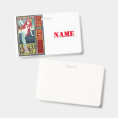 Badge Mermaid de Coney Island (Avant & arrière)