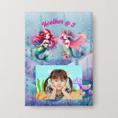 Badge Mermaids Under the Sea Photo Party Anniversaire de (Recto)