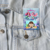 Badge Mermaids Under the Sea Photo Party Anniversaire de (Insitu)