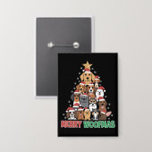 Badge Merry Woofmas Merry Christmas Dog Lovers  (Recto/Verso)